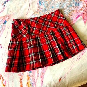 Hot Topic mini plaid skirt, size small